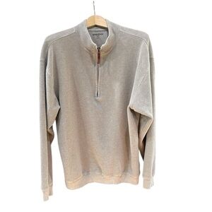 Woolrich‎ Men’s Waffle Weave 1/2 Zip Sweatshirt SZ L Tan